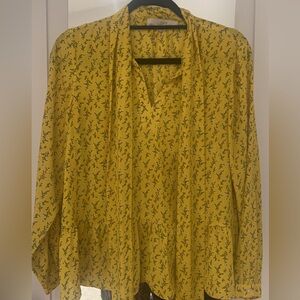 Yellow Printed Blouse